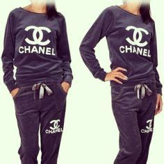 chanel sweat suit cheap|chanel two piece set.